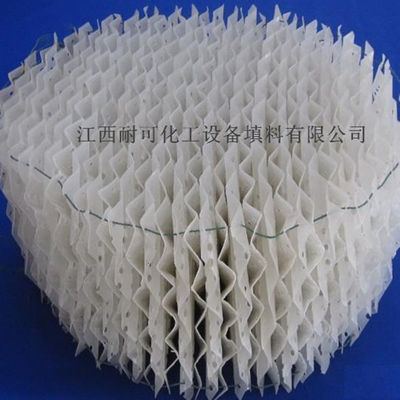 PP PTFE Plastic Wire Mesh Structured Packing 350Y For Chemical Scrubber