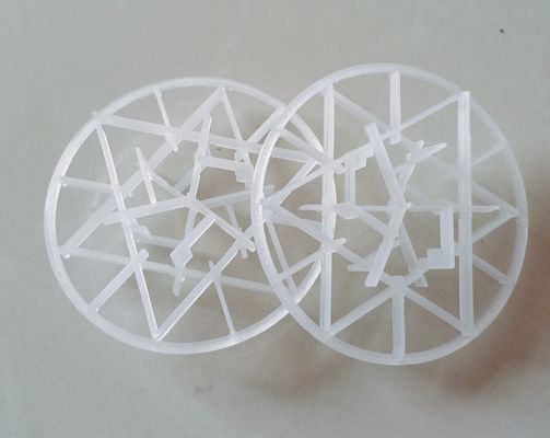 Plastic Snowflake Ring Column Packing 90mm For HCl Absorption In Various Processes