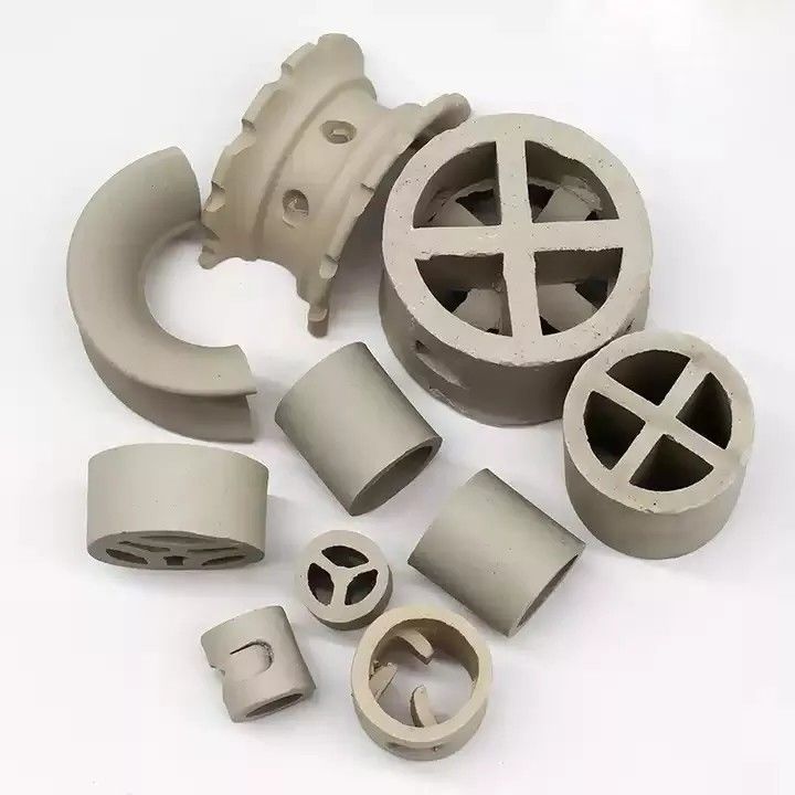 Ceramic Raschig Ring 25mm For Tower Packing Used In Drying Column Stripping Tower
