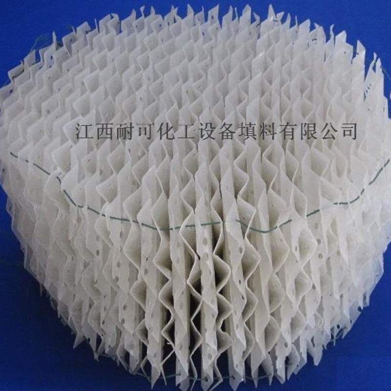 PP PTFE Plastic Wire Mesh Structured Packing 350Y For Chemical Scrubber