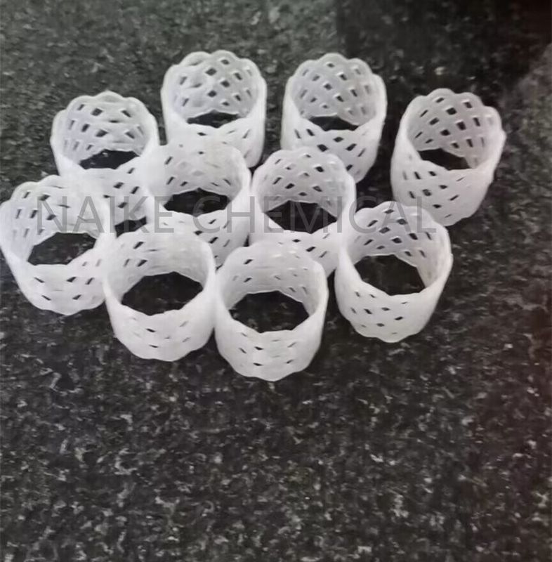 White Polypropylene TP Ring 25mm For Urea Prilling Tower In Fetilizer Industry