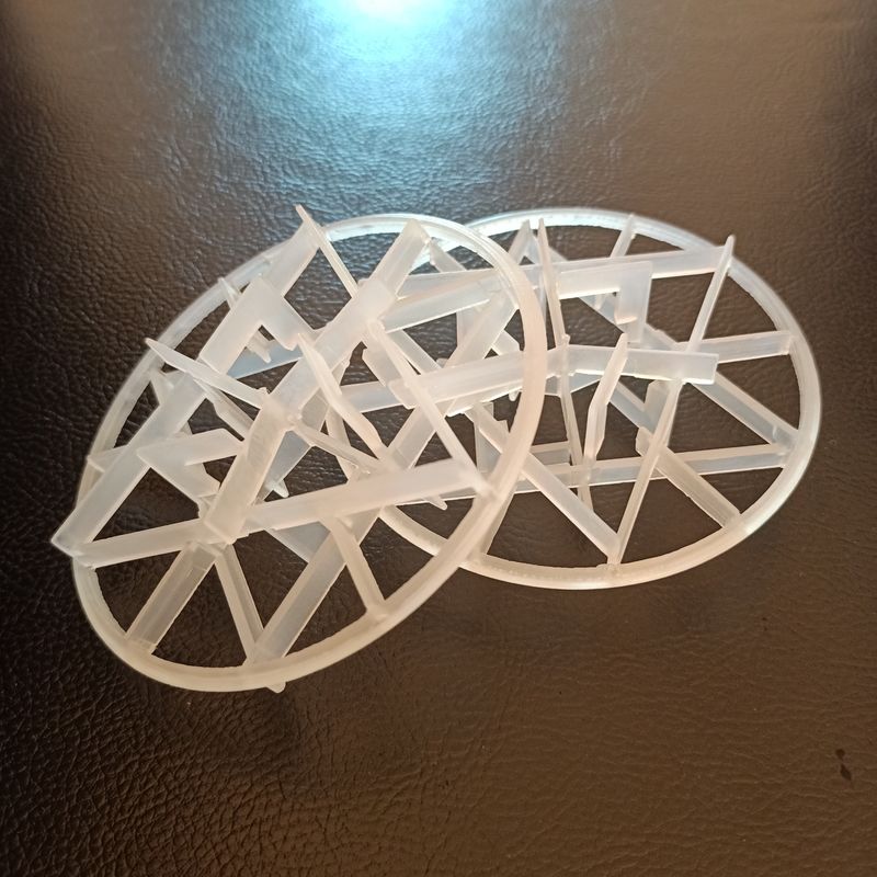 Plastic Snowflake Ring Tower Packing 90mm For Chlorine and Bromine Production Plants